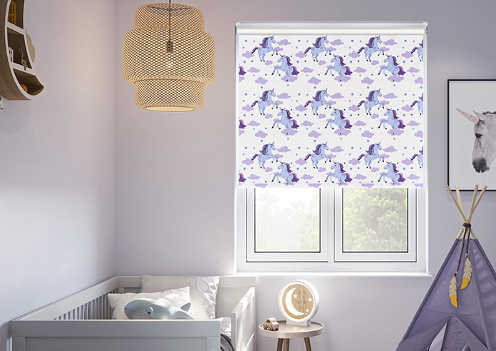 Unicorn Magic, Purple - Twist&Fit Roller Blind - Image 3